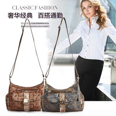 斜挎包旅游背包2015韩版新款时尚多隔层容量斜跨包小女包帆布潮包