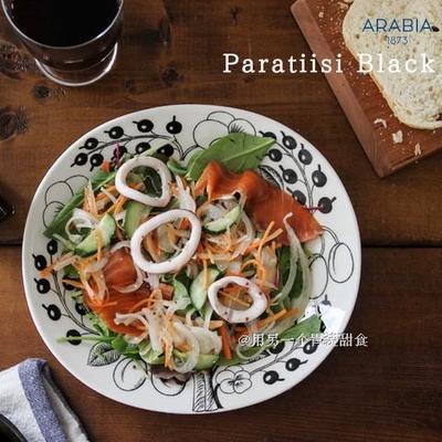 现货日本代购  Arabia PARATIISI BLACK&WHITE  餐盘  黑白 2
