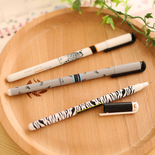新品可爱创意文具斑马中性笔 学习用品水性笔 批发价12支