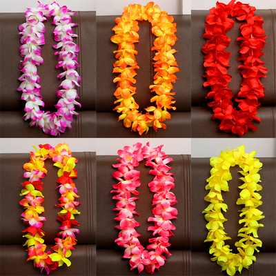 加厚夏威夷花环胸环颈环公司会议表彰酒吧表演颁奖花环100CM长