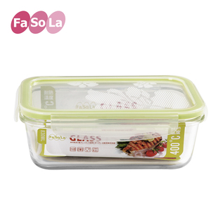 日本品牌fasola玻璃保鲜盒 大容量微波炉饭盒便当盒 冰箱收纳碗