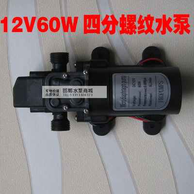 12V24V 60W电动隔膜泵 直流水泵 洗车水泵 喷雾器水泵 自吸小水泵
