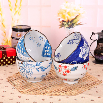 景德镇陶瓷餐具 日式和风面碗青花瓷大米饭碗面碗汤碗微波炉可用