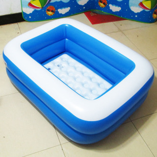 新款小号二层充气婴儿游泳池儿童玩具球池宝宝方形浴盆幼儿泳池