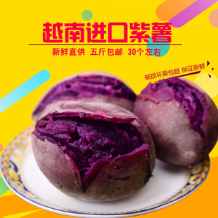 越南紫薯新鲜进口紫薯番薯小紫薯红薯5斤农家地瓜特产小香薯包邮
