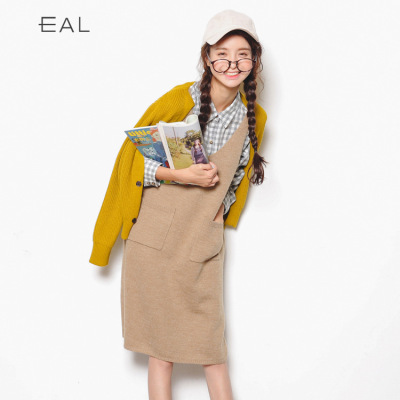 2016年秋季新款女装 韩国东大门韩版条纹无袖女士针织衫