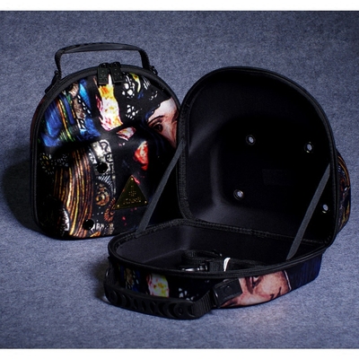 ICNMB潮牌高品质平沿棒球帽专用帽子收纳包 黑金PU帽盒 配背带