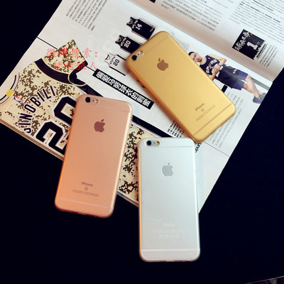 超薄iphone6S手机壳苹果6plus透明手机壳6全包简约磨砂软胶保护套