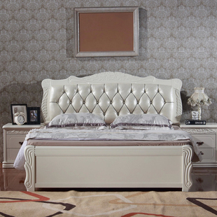欧式风格公主床 双人床实木床 1.8米高箱床 婚床 橡木床 特价床