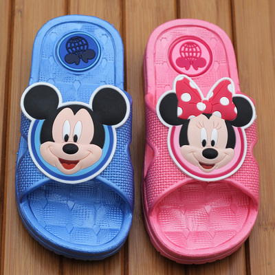 Disney迪士尼夏季儿童凉拖鞋宝宝男童女童居家浴室拖鞋卡通小拖鞋
