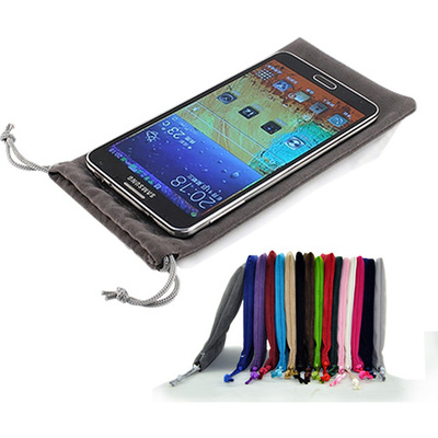 移动电源绒布袋手机充电宝移动硬盘保护袋苹果三星小米手机保护袋