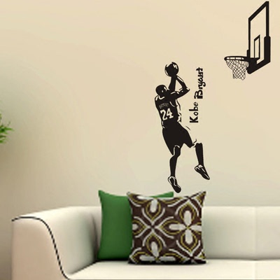 包邮体育运动NBA篮球明星科比墙贴纸 客厅卧室宿舍创意自粘墙贴画