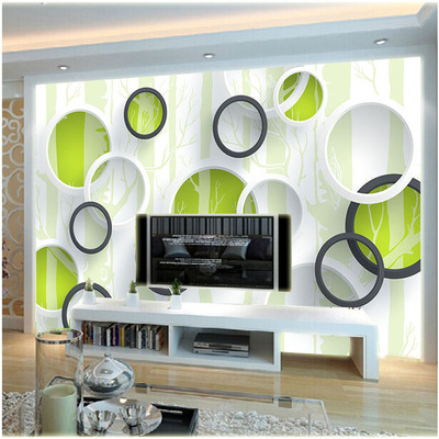 3d现代简约欧式壁纸 电视背景墙纸壁画立体客厅温馨无缝影视墙布