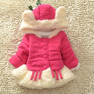 2015童装冬装新款女童棉衣厚外套 0-1-2-3岁宝宝棉袄可爱婴儿衣服