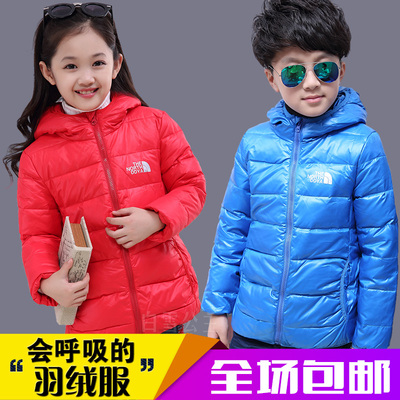 新款韩版男女童儿童装羽绒服短款100-160面包服轻便加厚外套大衣