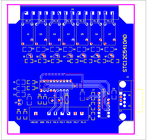 PCB设计：STC12C2052d单片机控制系统PCB\原理图 资料