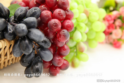 特价仿真葡萄提子假水果橱柜摆件摄影道具过家家玩具装饰青绿紫色