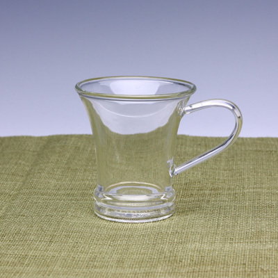 品茗杯 环保绿色水晶玻璃杯  功夫小茶杯 玻璃茶具杯子