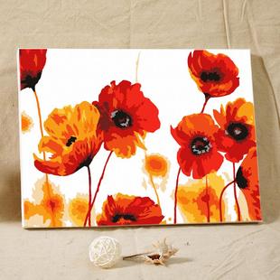 自油自画花开盛世diy数字油画植物花卉抽象花朵自由自油正品特价
