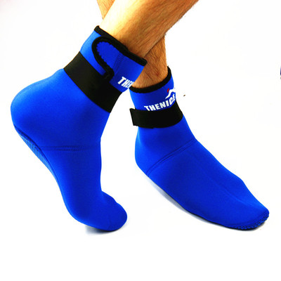 浮潜 沙滩潜水袜专业浮潜袜子 袜套 防擦伤耐摩 防滑黑色加厚三色