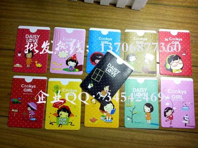 韩国可爱卡通妞子饼干女孩小卡套女式公交卡夹2卡位