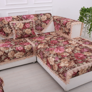 秋冬季防滑沙发垫欧式布艺组合沙发坐垫特价毛绒全棉沙发巾可定做