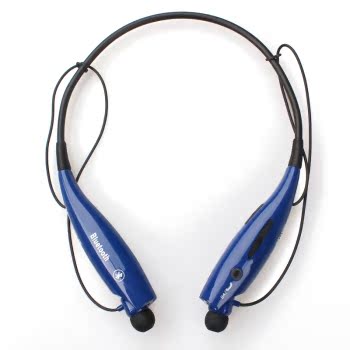 HV800 颈挂式运动蓝牙耳机通用型 MP3挂耳式双耳立体声耳机蓝色