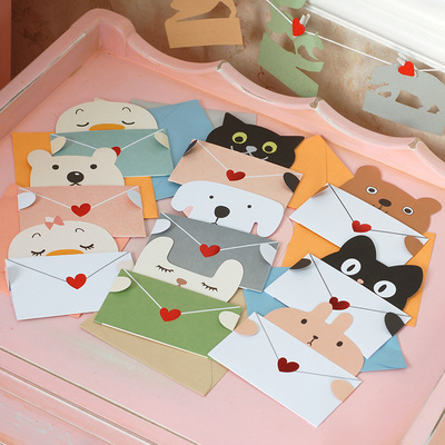 DREAMDAY韩国迷你万用祝福小卡片可爱动物儿童节贺卡MINI-1302
