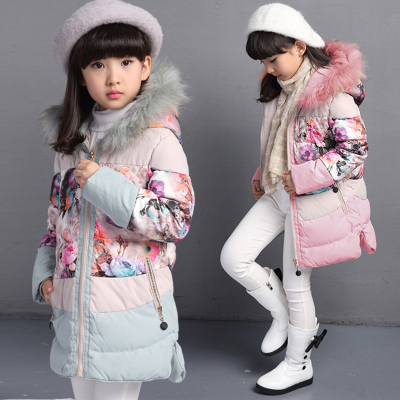 2015冬女童加绒外套韩版童装加厚8岁9岁夹棉秋冬季儿童上衣外套潮