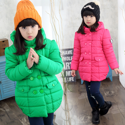 童装女童冬装外套2015新款韩版儿童棉衣大棉袄中长款加厚保暖棉服