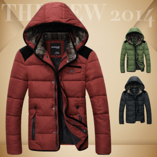 2015冬季新款男士棉衣韩版青少年小棉服外套大码修身长袖迷彩加厚
