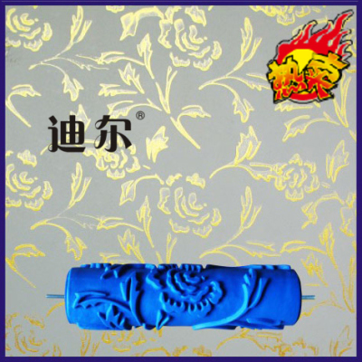 液体壁纸漆 印花滚筒刷 玫瑰花模具7寸EG110 压花滚筒 硅藻泥工具