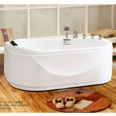 三边裙缸 豪华酒店宾馆专用压克力浴缸 1.6米浴缸含五金 厂家直销