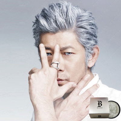 韩国正品白银色发蜡一次性奶奶灰发蜡发泥染发造型邓超同款不伤发