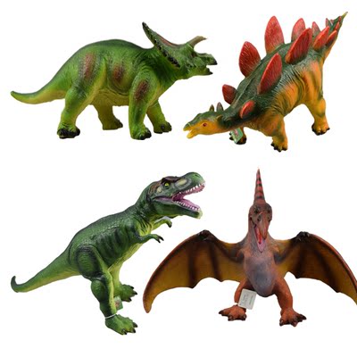 新品包邮大号软体搪胶恐龙玩具霸王龙翼龙剑龙三角龙仿真动物模型