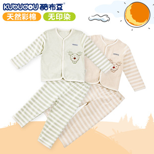 婴幼儿男女童装套装两件套夏初生宝宝衣服纯棉长袖睡衣3-18个月