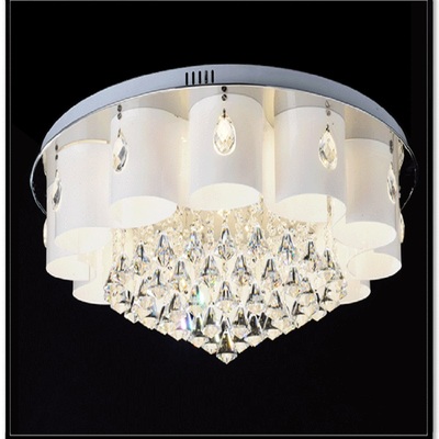 奢华LED客厅灯具圆形水晶灯吸顶灯饰卧室大厅大气欧式现代艺术灯