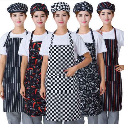 厨师围裙 餐厅半身围裙 厨师小围裙 挂脖围裙 服务员围裙男女通用