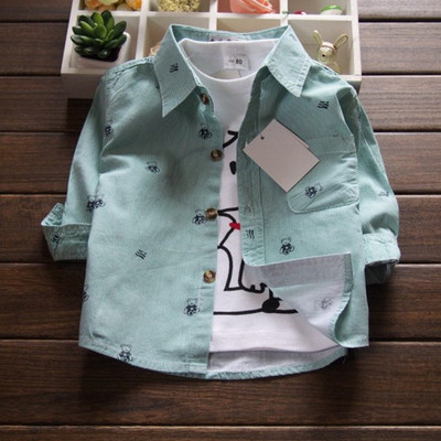 婴儿童长袖衬衫春夏秋季宝宝衬衣服外套男童寸衫薄款6个月1-2-3岁
