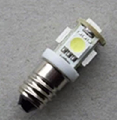 E9E10螺口12V24V LED机床仪表指示灯泡 报警小灯泡 平头5贴片灯泡
