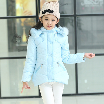 2015新款棉服童装女童棉衣冬装8-9-10-11岁儿童棉袄加厚开衫外套