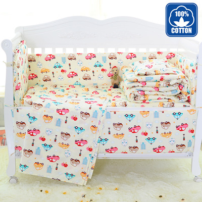 定做婴儿床上用品床围床品套件被子纯棉冬被被套三四六十件套枕头