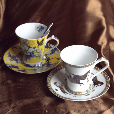 特价欧式咖啡杯套装 高档金边 创意 骨瓷西餐杯碟 单品奶茶花茶杯