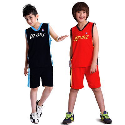 男童夏装2015潮10岁儿童运动套装13男大童篮球服小学生训练服薄15