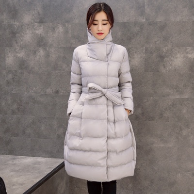 棉衣2015冬季新品女装韩国收腰过膝加厚棉袄A字中长款羽绒棉服女