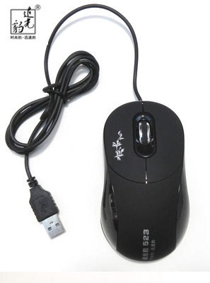 追光豹523B电脑USB有线鼠标加重块加磨砂面板笔记游戏笔记本大鼠