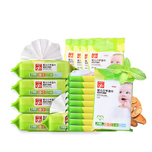 gb好孩子湿巾宝宝湿纸巾婴儿专用手口湿巾婴儿纸巾家用便携19包