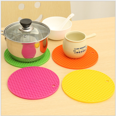 创意糖果色硅胶厨房耐热隔热垫 防水防烫餐桌垫 锅垫碗垫盘垫餐垫
