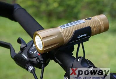 2014最新款热卖 强光手电筒音响 自行车音乐手电 户外便携式音响