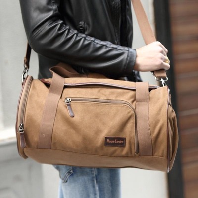 摩尔卡登男单肩手提包 韩版行李包袋女男大容量短途旅行袋健身包